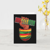 Juneteenth Black History Afro American African Fre Kaart (Gele Bloem)
