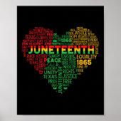 Juneteenth Black History Heart Freedom Afrikaanse  Poster (Voorkant)