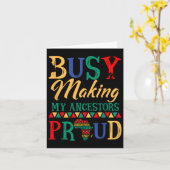 Juneteenth Black History Maand Making Mijn Vooroud Kaart (Gele Bloem)