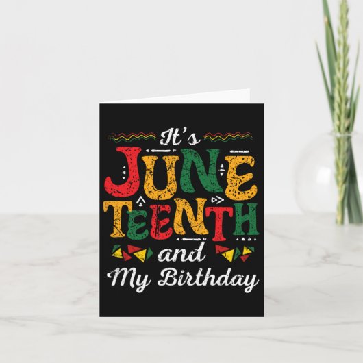 Juneteenth Black History Month Verjaardag 19 juni Kaart (Voorkant)