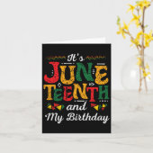 Juneteenth Black History Month Verjaardag 19 juni Kaart (Gele Bloem)