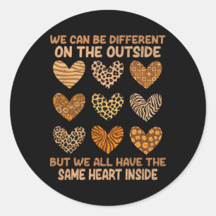 Juneteenth Black History Month Zelfde hart binnen Ronde Sticker