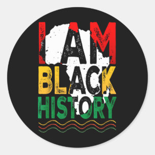 Juneteenth Black History Zwart Afro-Amerikaans Ronde Sticker