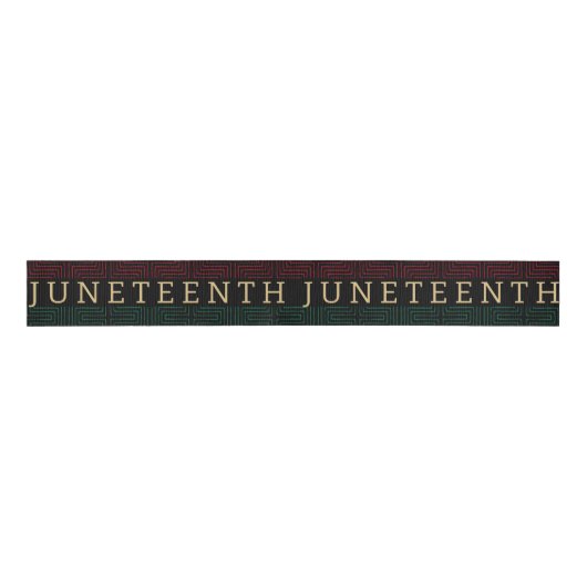 Juneteenth Black Independence Day Holiday Grosgrai Grosgrain Lint (Voorkant)