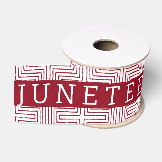 Juneteenth Black Independence Day Holiday Grosgrain Lint (Spoel)