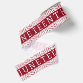 Juneteenth Black Independence Day Holiday Grosgrain Lint (Achterkant)