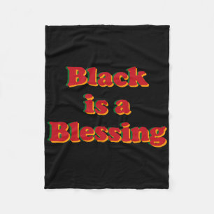 Juneteenth Black is een zegenende melanine Mannen Fleece Deken