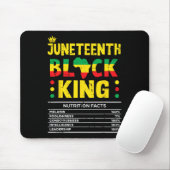 Juneteenth Black King Afro-Amerikaanse Mannen Jong Muismat (Met muis)