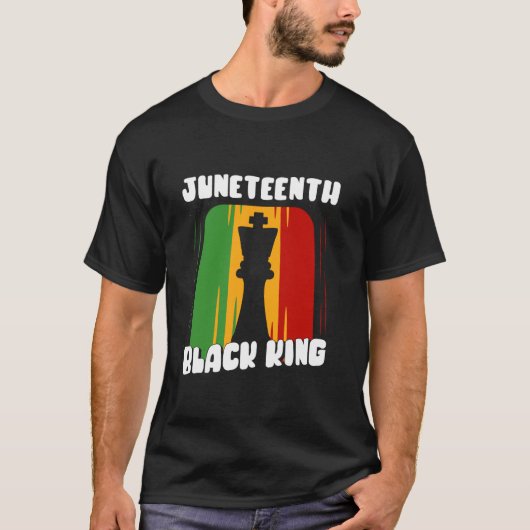 Juneteenth Black King Amerikaans Afrika 1865 Veren T-shirt (Voorkant)