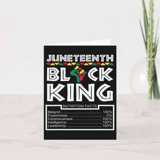 Juneteenth Black King Melanin Dad Fathers Day Mann Kaart (Voorkant)