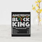 Juneteenth Black King Melanin Dad Fathers Day Mann Kaart (Gele Bloem)