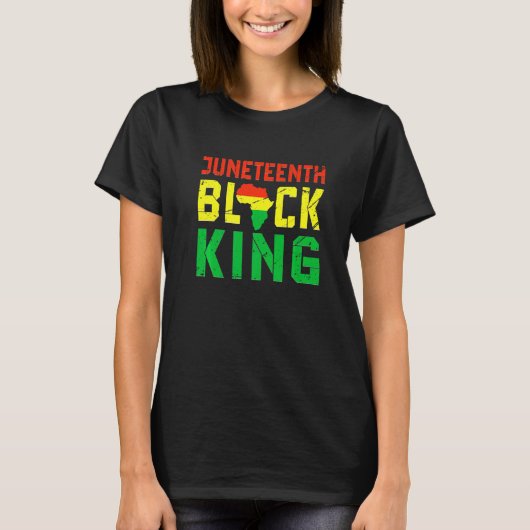 Juneteenth Black King Melanin Dad Fathers Day Mann T-shirt (Voorkant)