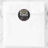 Juneteenth Black King Melanin Dad Fathers Day Ronde Sticker (Tas)