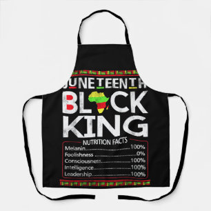 Juneteenth Black King Melanin Dad Fathers Day Schort