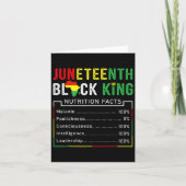 Juneteenth Black King Melanin Vaders Dag Mannen Jo Kaart (Voorkant)