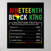 Juneteenth Black King Melanin Vaders Dag Mannen Jo Poster (Voorkant)