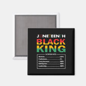 Juneteenth Black King Nutritional Facts Black Hist Magneet (Voorkant / Achterkant)