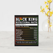 Juneteenth Black King Nutritional Facts Melanin Kaart (Gele Bloem)