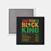 Juneteenth Black King Nutritional Facts Pride Afri Magneet (Voorkant / Achterkant)