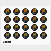 Juneteenth Black King Nutritional Facts Pride Afri Ronde Sticker (Vel)