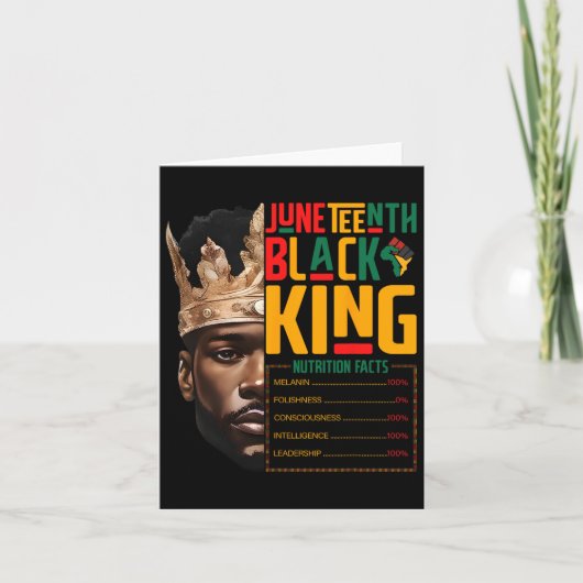 Juneteenth Black King Pride Afrikaanse voedingswaa Kaart (Voorkant)