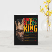 Juneteenth Black King Pride Afrikaanse voedingswaa Kaart (Gele Bloem)