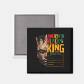 Juneteenth Black King Pride Afrikaanse voedingswaa Magneet (Voorkant / Achterkant)