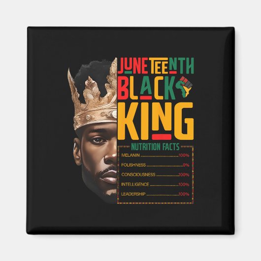 Juneteenth Black King Pride Afrikaanse voedingswaa Magneet (Voorkant)