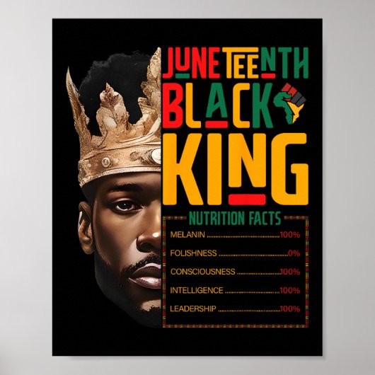Juneteenth Black King Pride Afrikaanse voedingswaa Poster (Voorkant)