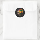 Juneteenth Black King Pride Afrikaanse voedingswaa Ronde Sticker (Tas)