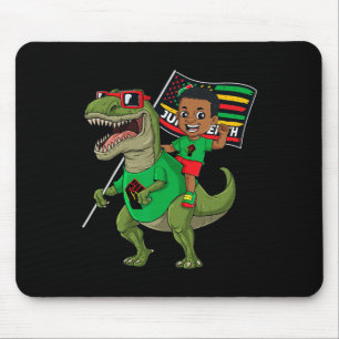 Juneteenth Black King Riding T Rex Dino Fun Boys K Muismat