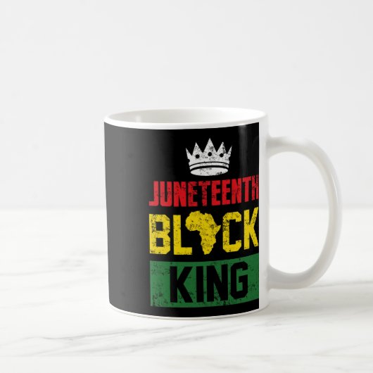 Juneteenth Black King Voedingsfeiten Jongens Junet Koffiemok (Rechts)