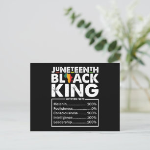 Juneteenth Black King Voedingsfeiten Melanine Briefkaart