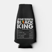Juneteenth Black King Voedingsfeiten Melanine Flesjeskoeler (Voorkant)