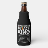 Juneteenth Black King Voedingsfeiten Melanine Flesjeskoeler (Fles Voorkant)