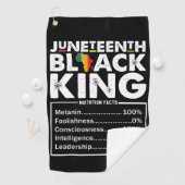 Juneteenth Black King Voedingsfeiten Melanine Golfhanddoek (Insitu)