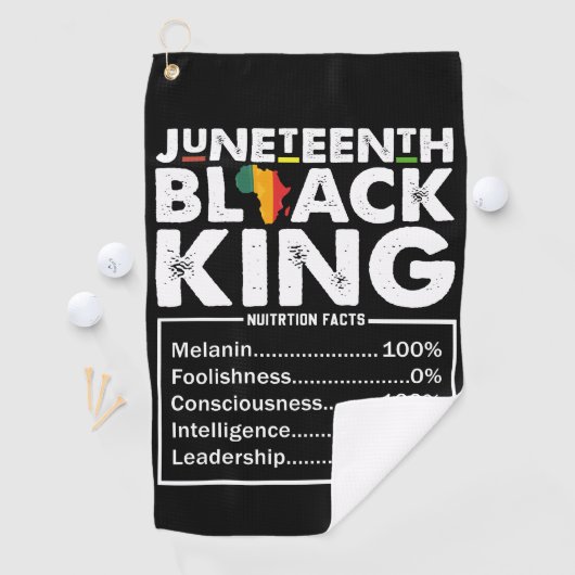 Juneteenth Black King Voedingsfeiten Melanine Golfhanddoek (Insitu)