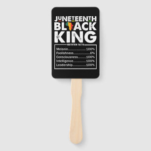 Juneteenth Black King Voedingsfeiten Melanine Handwaaier