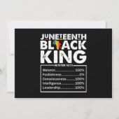Juneteenth Black King Voedingsfeiten Melanine Kaart (Voorkant)