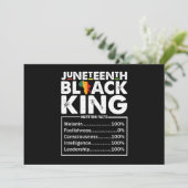 Juneteenth Black King Voedingsfeiten Melanine Kaart (Staand voorkant)