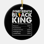 Juneteenth Black King Voedingsfeiten Melanine Keramisch Ornament (Voorkant)