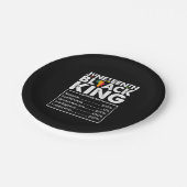 Juneteenth Black King Voedingsfeiten Melanine Papieren Bordje (Gekanteld)