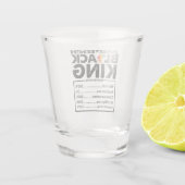 Juneteenth Black King Voedingsfeiten Melanine Shot Glas (Achterkant)