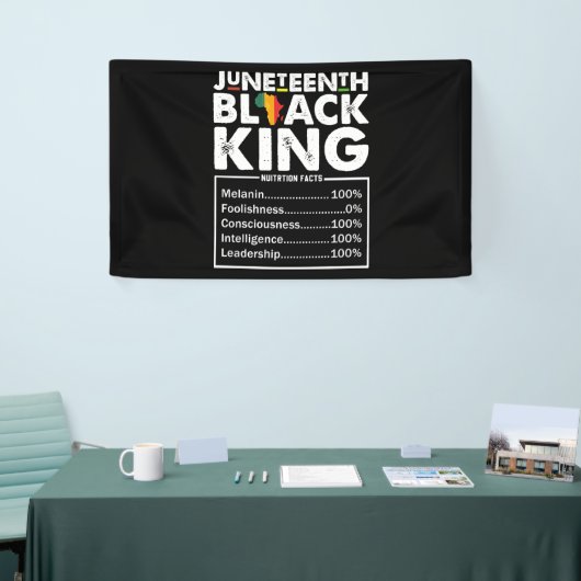 Juneteenth Black King Voedingsfeiten Melanine Spandoek (Beurs)