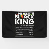 Juneteenth Black King Voedingsfeiten Melanine Spandoek (Horizontaal)