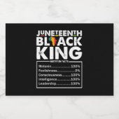 Juneteenth Black King Voedingsfeiten Melanine Sparkling Wijnetiket (Enkel label)