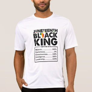 Juneteenth Black King Voedingsfeiten Melanine T-shirt