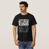 Juneteenth Black King Voedingsfeiten Melanine T-shirt (Voorkant volledig)
