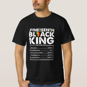 Juneteenth Black King Voedingsfeiten Melanine T-shirt
