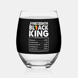 Juneteenth Black King Voedingsfeiten Melanine  Wijnglas Zonder Voet